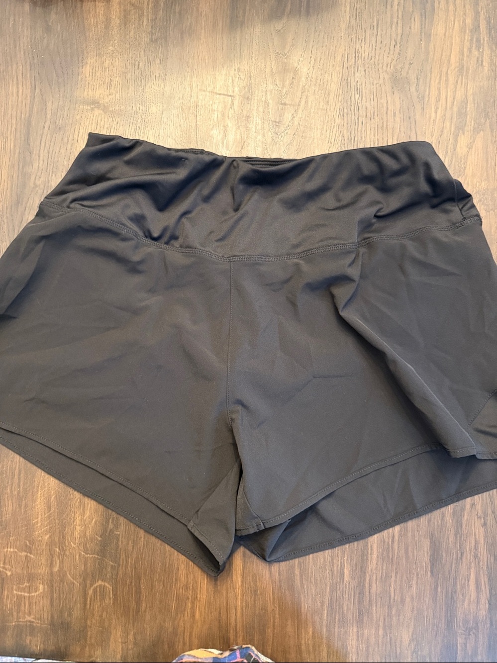 Athletic Works Black High-Waist Performance Shorts